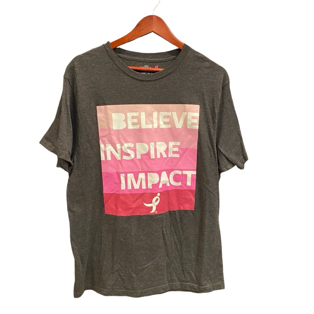 Susan G. Komen T-Shirt Believe, Inspire, Impact, Size‎ Women’s Large
